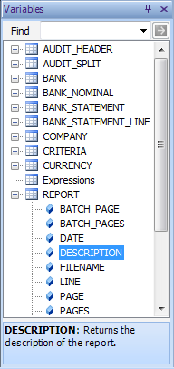 Variables pane